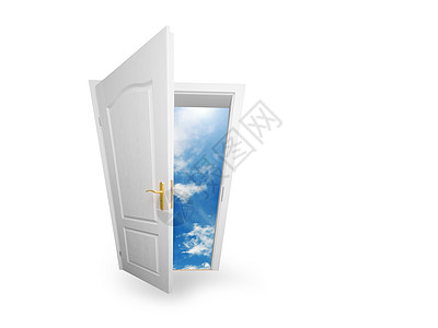 通往新世界的门 希望 成功 新方式的概念白色商业锁孔天堂想像力天空世界牧歌上帝空气图片