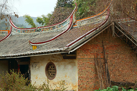 客家排屋中国大楼 建筑土楼寺庙历史瓷砖文化砖块客家旅行桌面历史性背景