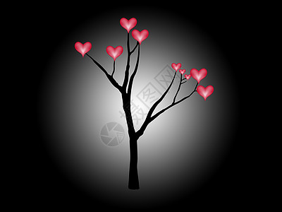 红心树机构粉色热情植物群情绪化心形浪漫概念情感图片