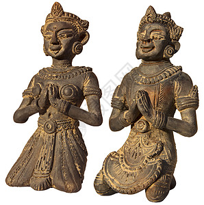 缅甸的两座雕塑(Prayer)图片