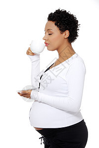 带一杯咖啡的孕妇食物怀孕工作室饮食女士妈妈女性家庭母性父母图片
