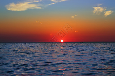 蓝色金色日出海海风海 海红天空海景旅行海洋金子太阳天堂阳光日落反射场景图片