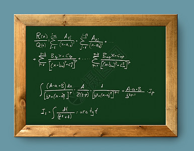 绿黑黑黑黑板困难的数学公式大学划分学校燧石蓝色方程乘法理论数数计算图片