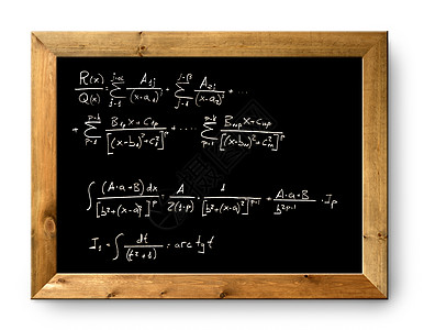 黑板黑板困难公式数学教育艺术学习乘法衍生物推导学校框架粉笔数数图片