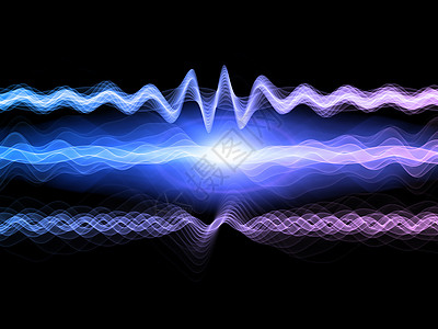 摘要声音分析器技术流动墙纸正弦波海浪音乐溪流示波器紫色图片