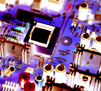 电路板电脑科学主板计算机进步部分宏观芯片电子网络背景图片