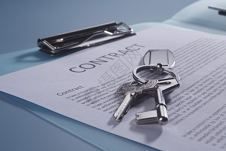 合同财产笔尖抵押钥匙小贩标题钥匙圈购买者法律输送背景图片