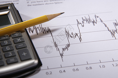 投资市场金融速度生长库存成功铅笔图表财富计算器背景图片