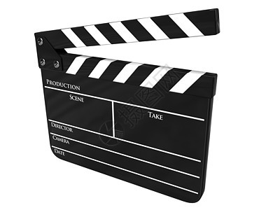 孤立的Clapbo白色视频娱乐电影黑色商业导演隔板企业艺术图片