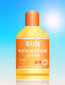 SPF 25防晒液奶油身体乳液润肤假期卫生旅行日光浴防晒棕褐色图片