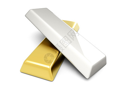 黄金和银金子金属反射金库金条储备储蓄酒吧宝藏通货膨胀图片
