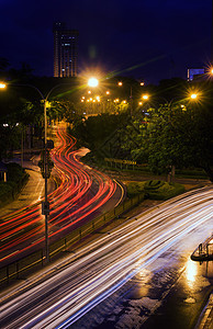 夜间汽车灯运输交通线条景观速度街道市中心城市旅行大灯图片