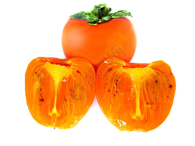 Persimmon 双环西蒙甜点柿子饮食季节小吃营养热带食物植物橙子图片