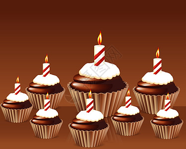 生日纸杯蛋糕贺卡礼物巧克力幸福庆典烹饪火焰派对惊喜小雨假期图片