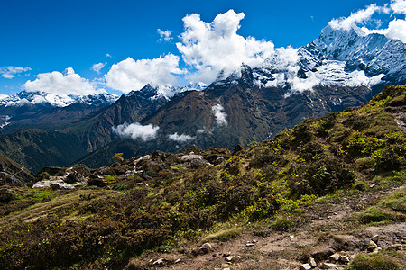 Ama Dablam和Thamserku山峰 喜马拉雅地貌图片