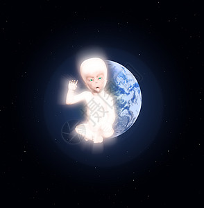 星童婴儿杂交种漂浮世界行星新生宇宙杂交地球外星人图片