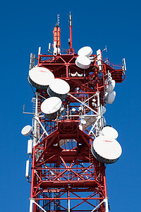 通信天线接待桅杆天空网络商业电话细胞收音机技术播送背景图片