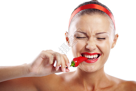 辣椒活力痛苦危险香料口红嘴唇鸡肋牙齿化妆品情感图片