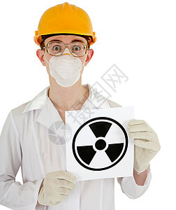 科学家 - 一个有辐射迹象的化学家图片