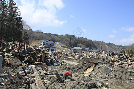 东日本大地震事件力量损害灾难悲哀海啸碰撞图片