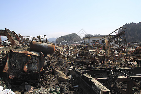 东北地区东日本大地震事件灾难悲哀碰撞海啸力量损害背景