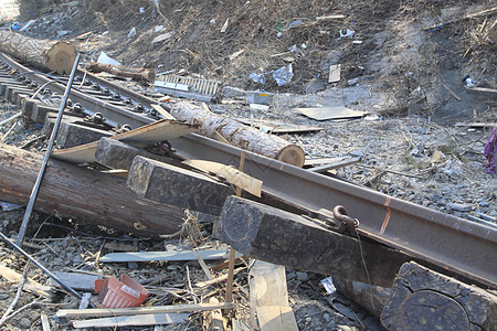东日本大地震事件灾难损害悲哀海啸碰撞力量图片