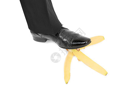 单香蕉鞋类意外皮革裤子失误逆境垃圾起诉男人危险图片