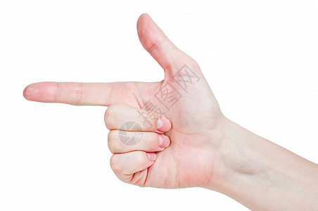 女性左手指向左拇指数字女孩手指警告戒指女士展示数数皮肤图片