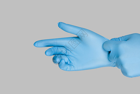 蓝手套衣服化学品保健工人洗涤男人药品实验室家务工具图片