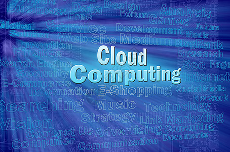 云计算概念技术运动代码数据服务器蓝色社会网络插图商业空间高清图片素材