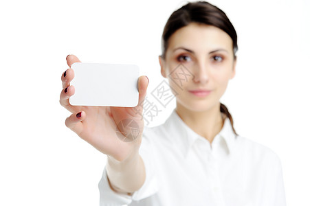 空白名片商务文档身份女士营销卡片优惠券快乐白色女性图片