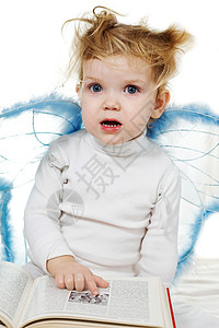 婴儿宝宝儿童学习美丽蓝色孩子翅膀蝴蝶教育图片