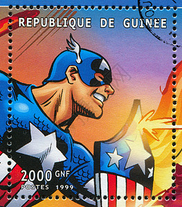 美洲上尉队长星星人员艺术邮票邮戳英勇海豹男人超级英雄图片