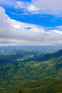 泰国山上喷雾地平线天空蓝色场地墙纸季节薄雾荒野热带植物群图片