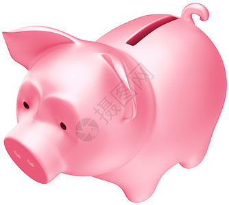 储蓄和金钱 粉红小猪银行图片