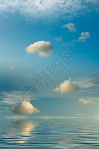 蓝色天空和海洋背景图像图空气白色环境背景图片