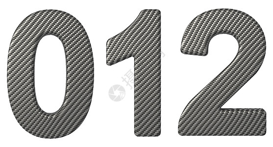 分离的碳纤维字体 0 1 2 数字图片