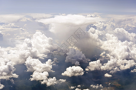 云航拍航空暴风云亮度航班空气喷射多云照片白色图片