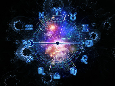 Zodiac 背景预言黑色预测财富技术齿轮墙纸蓝色八字癌症图片
