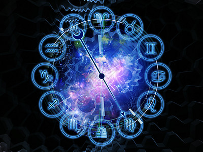 Zodiac 拨号技术蓝色财富癌症黑色齿轮十二生肖预测预言八字图片