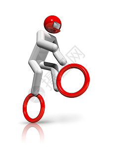 骑自行车 BMX 3D 符号图片