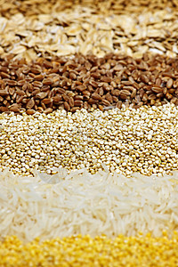 密闭的谷粒营养健康纤维食物种子内核核心棕色小麦食品图片