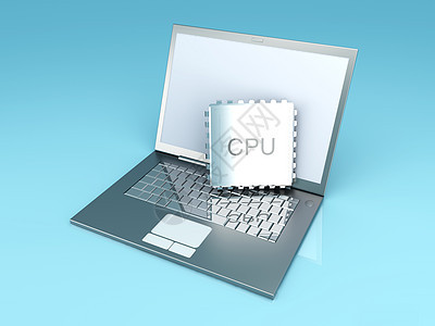 移动式CPU插图机器加工处理器电子活力笔记本电路芯片案件图片