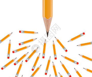 一套笔画幅学校教育工作创造力尖塔铅笔学习木头办公室图片