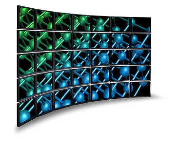 多媒体监视墙电视推介会视频技术科学纯平控制板监视器屏幕框架图片