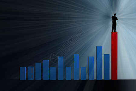 商业成功人口金融优胜者灰色管理人员统计学推介会作品蓝色商务背景图片