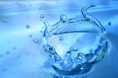 水喷水美丽蓝色水滴气泡白色流动圆圈液体波纹海浪图片