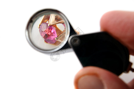 放大镜红色金子珠宝商合金宏观耳环光学宝石镜片红宝石图片