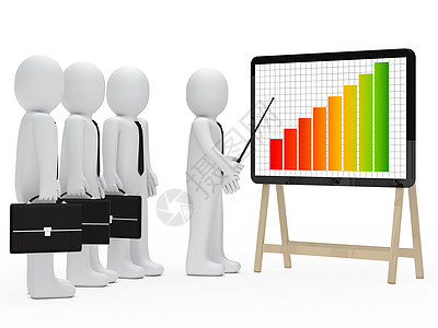 商务人士签名板图战略预报数字讲师商业成功统计进步插图演讲背景图片