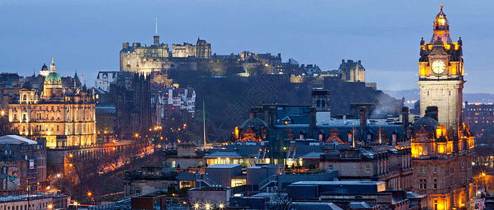 爱丁堡市风景全景图片